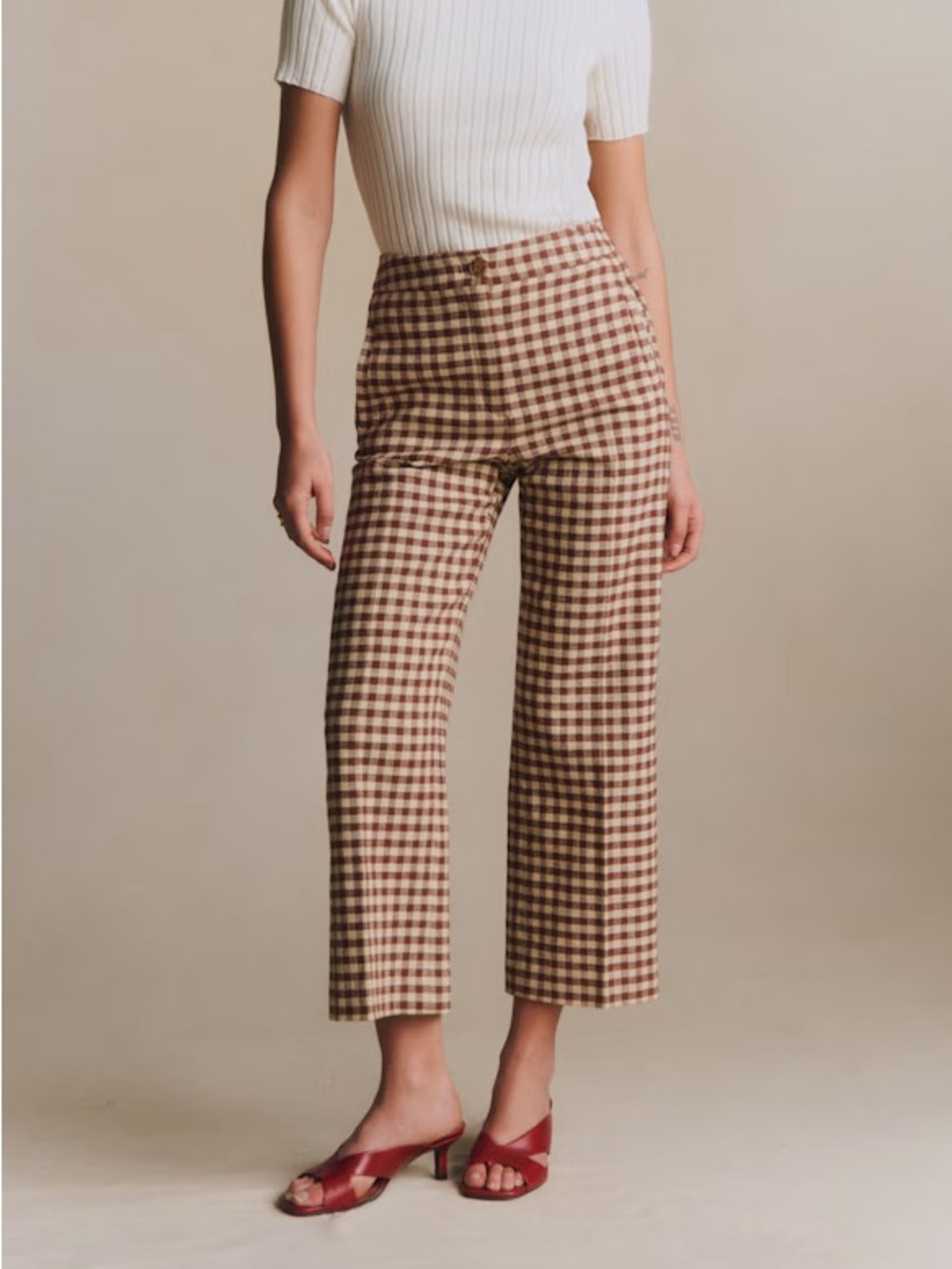 NWT Sezane MARTIN CROP TROUSERS in Size 36/ US size 4 - Picture 2 of 8